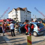 Inevitabilul s-a produs! Trei maşini s-au ciocnit în intersecţia groazei din Subcetate (FOTO)